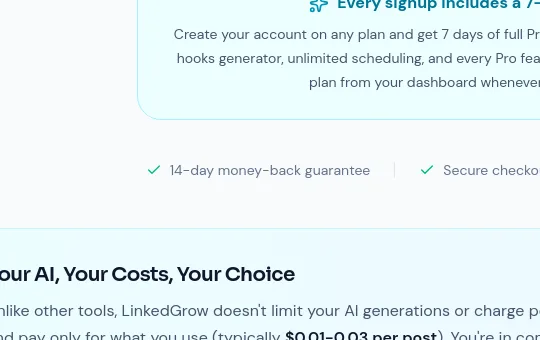 Guarantee element from linkedgrow.ai