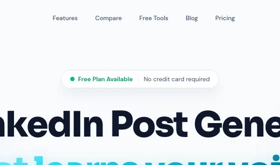 No credit card element from linkedgrow.ai