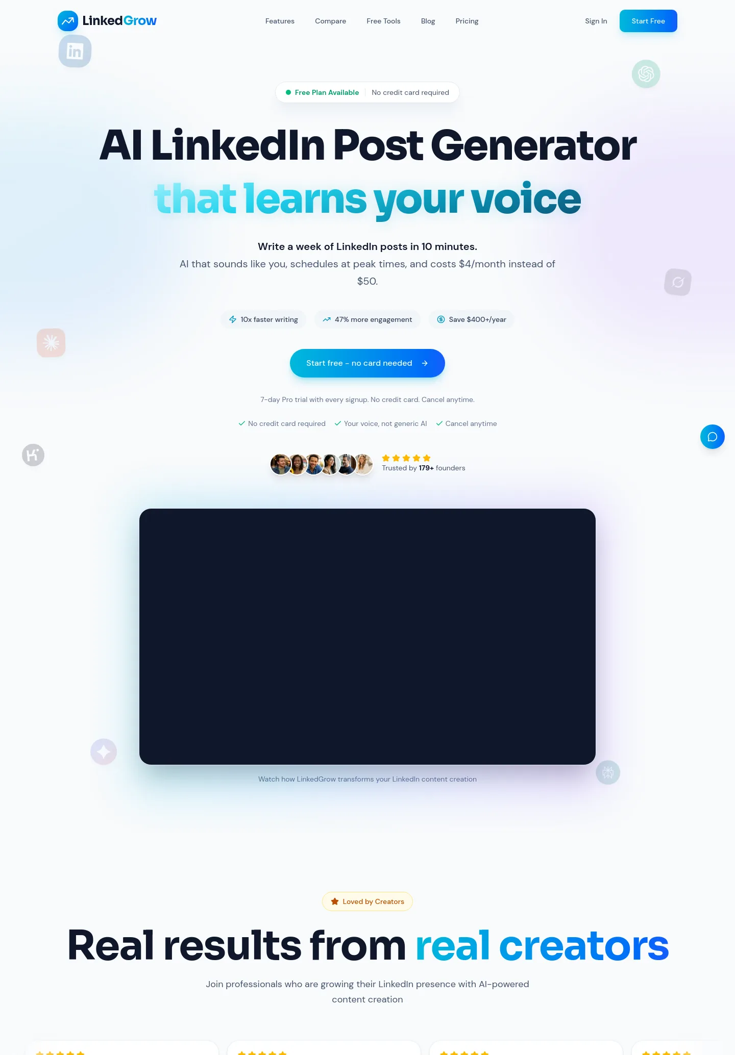 linkedgrow.ai Logo Wall section