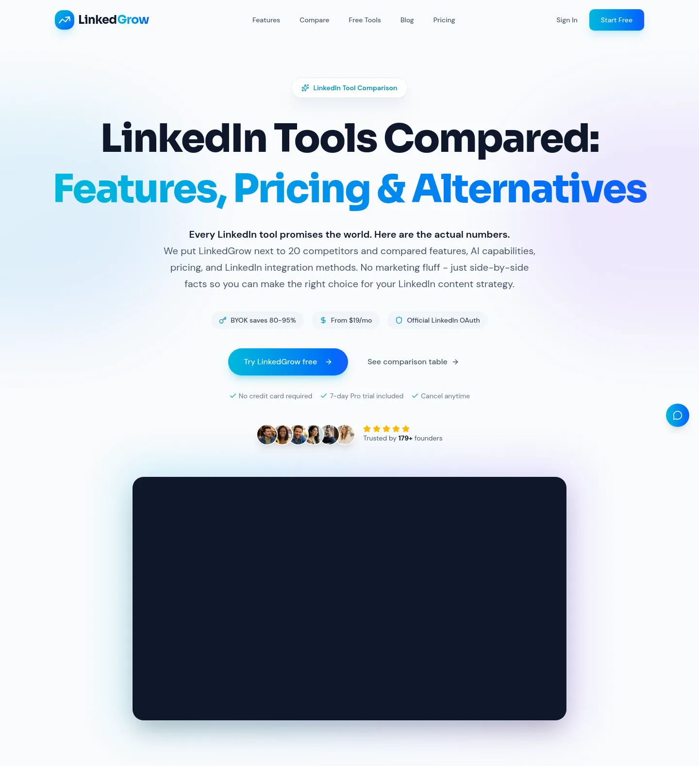 linkedgrow.ai Hero section