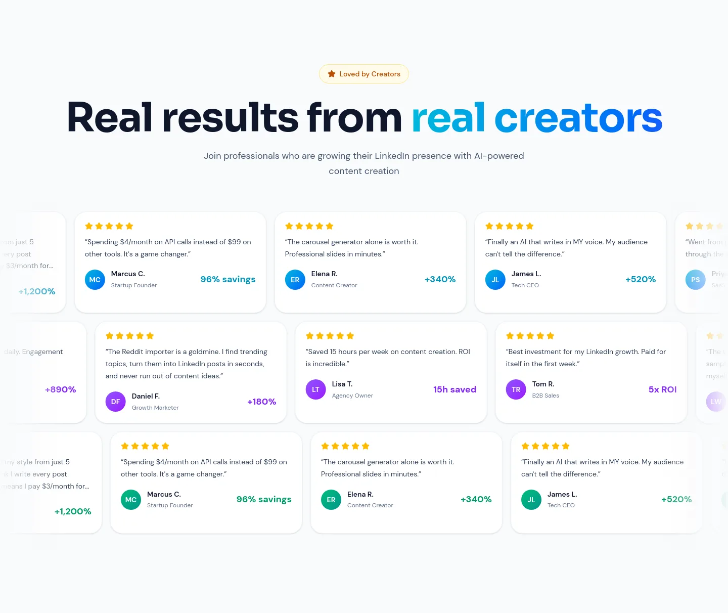 linkedgrow.ai Logo Wall section