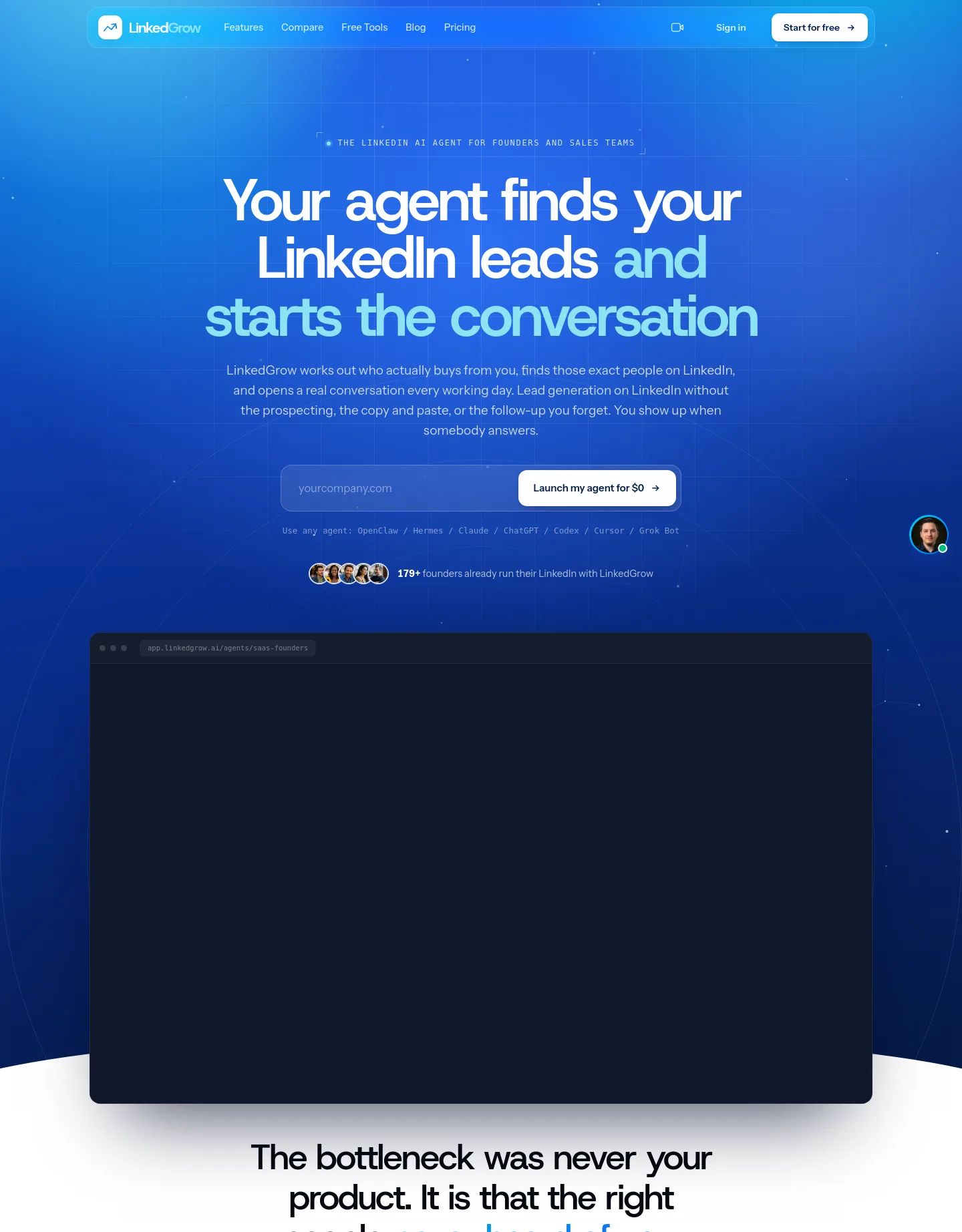 linkedgrow.ai — Hero