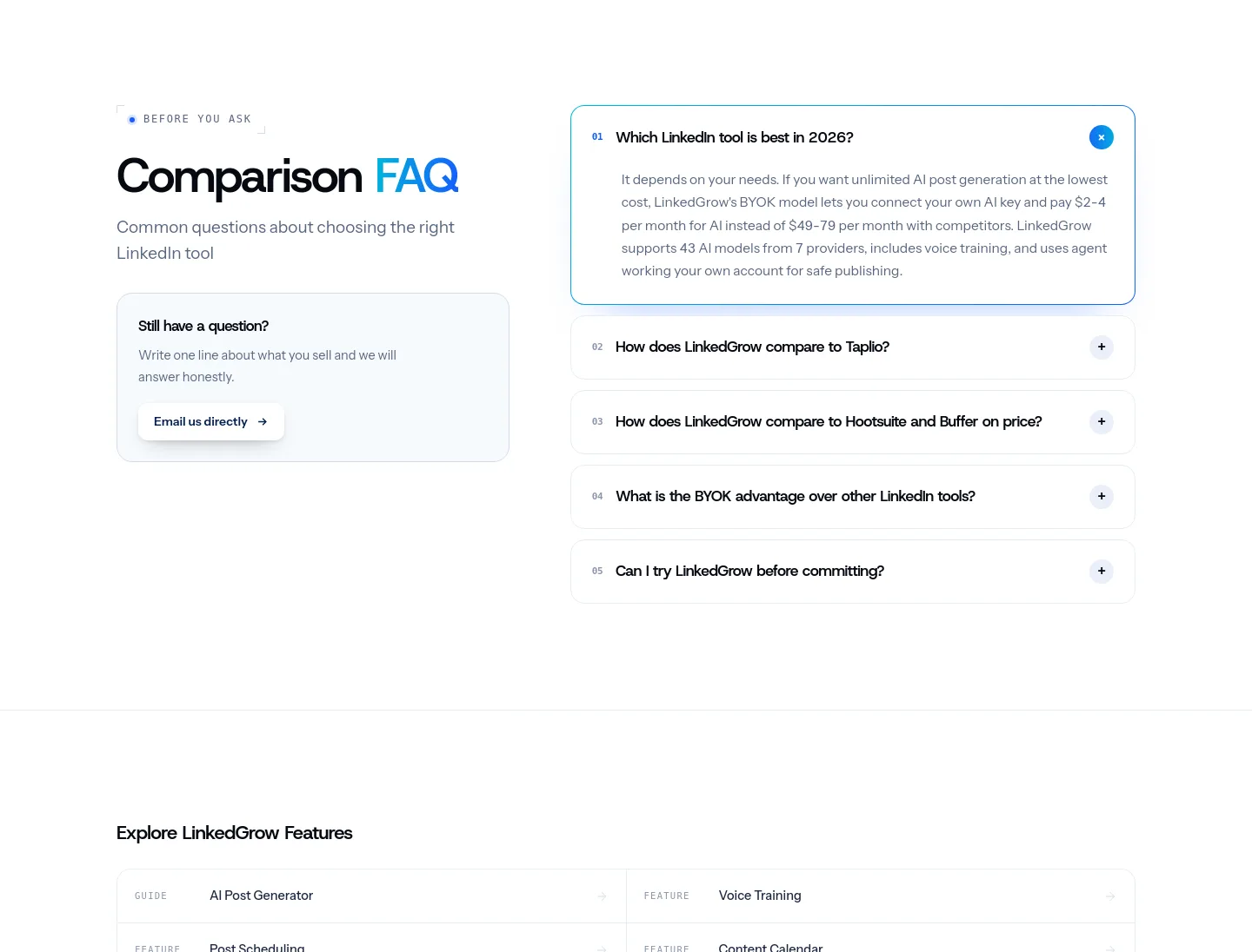 linkedgrow.ai — FAQ