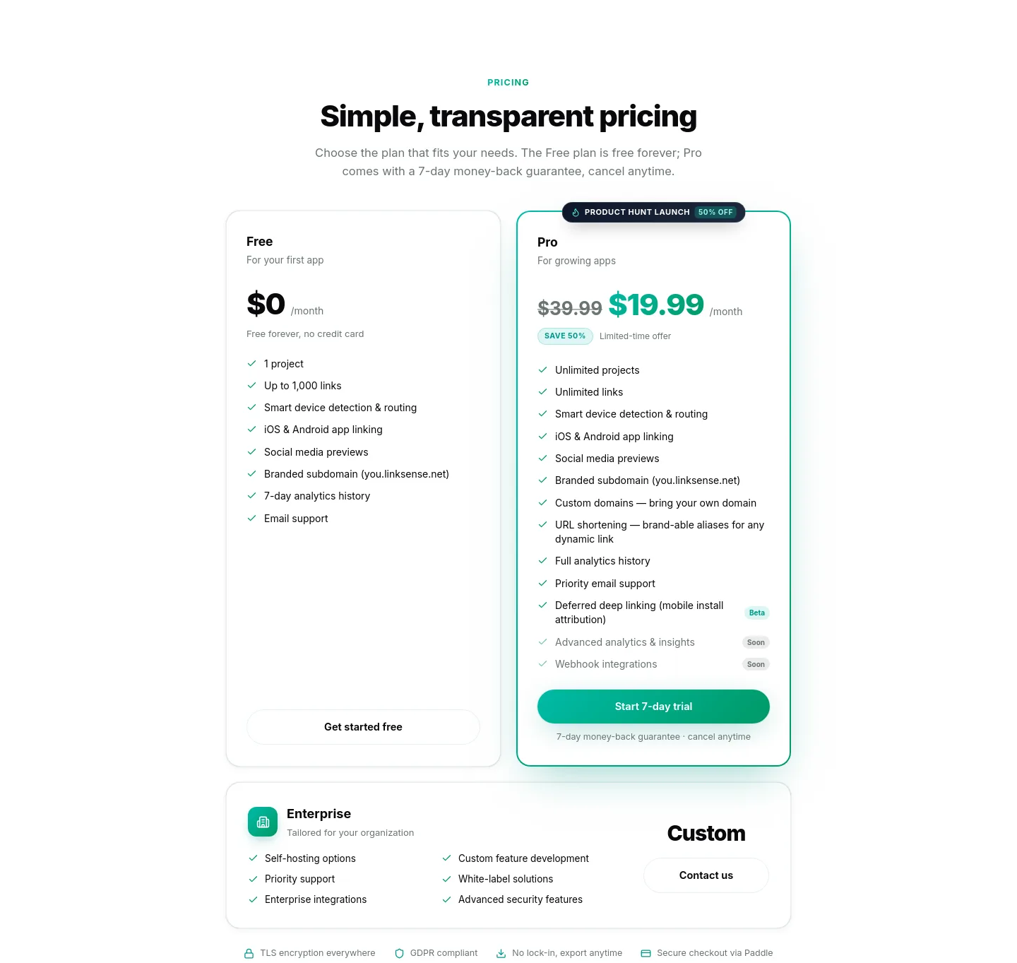 linksense.net — Pricing