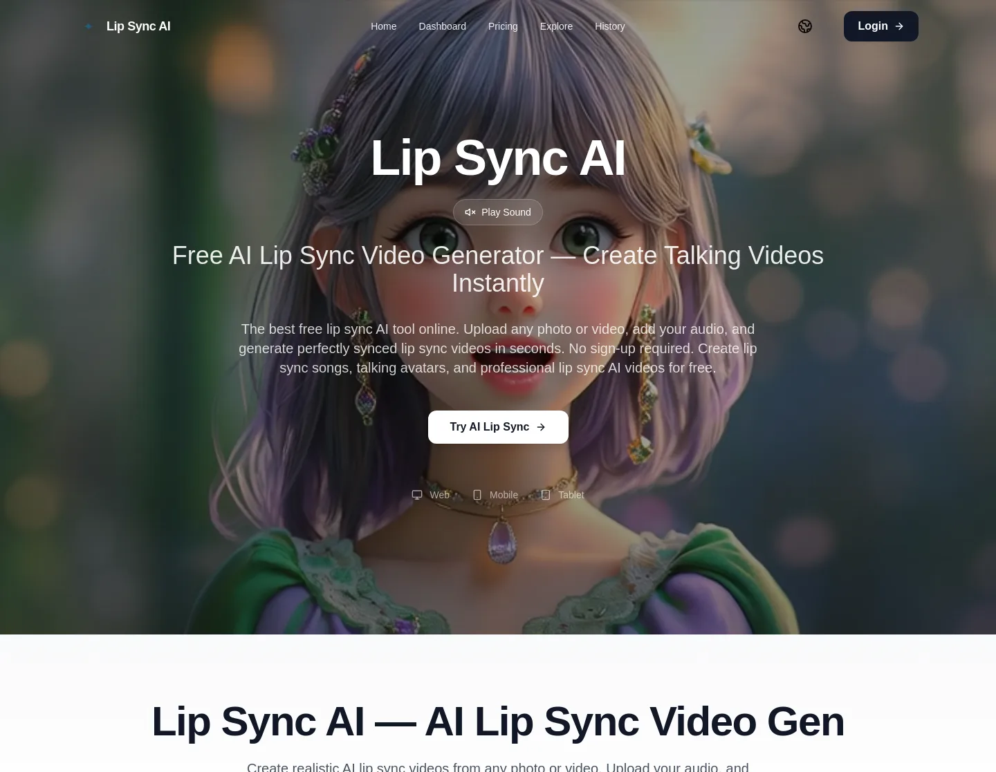 lipsyncai.co — a measured funnel