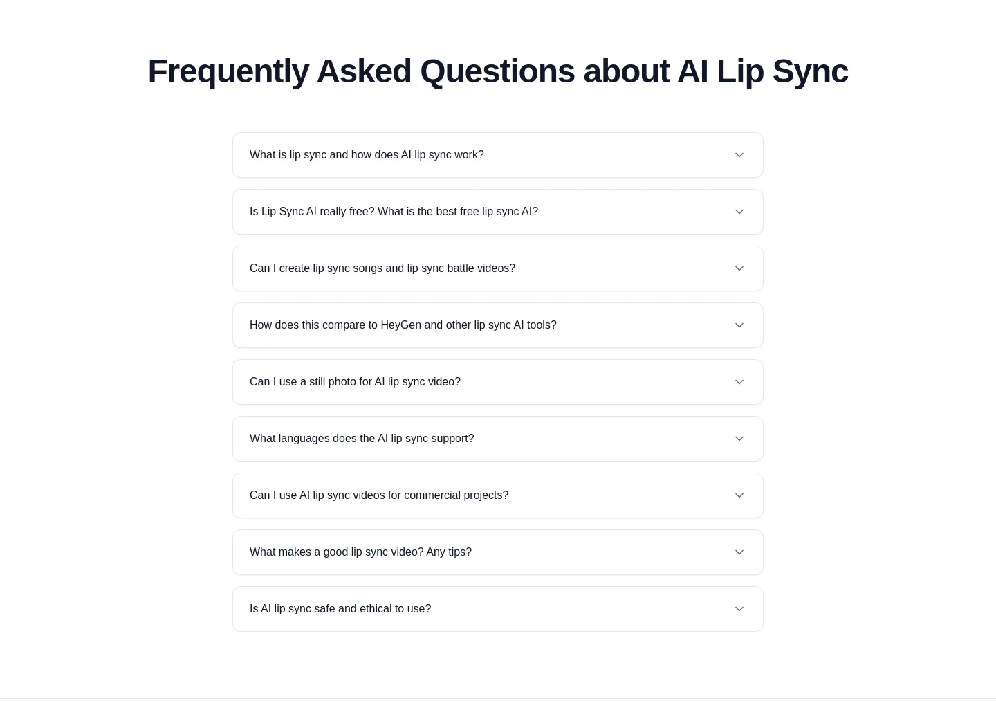 lipsyncai.co FAQ section