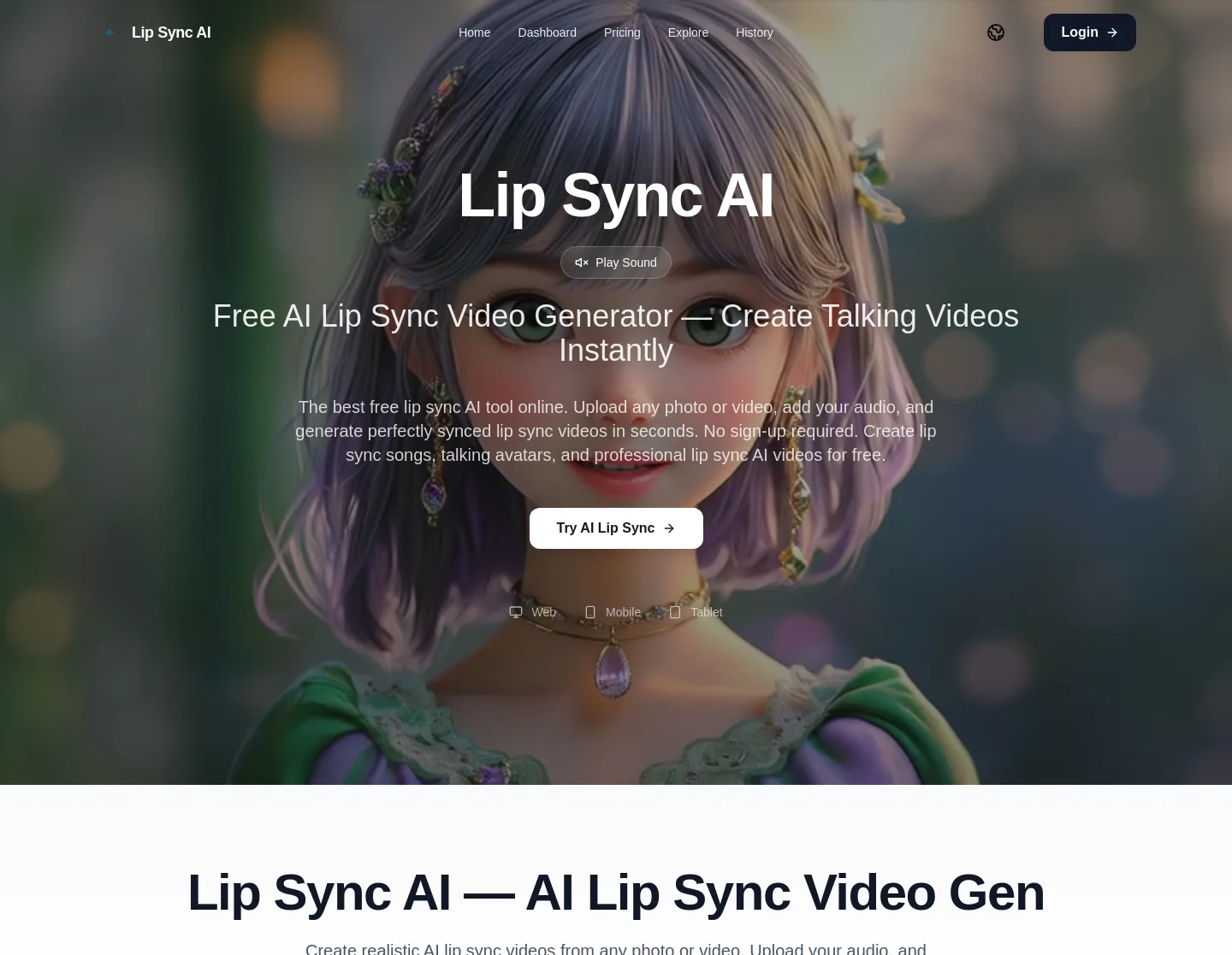 lipsyncai.co — Hero + Logo Wall + Pricing + FAQ