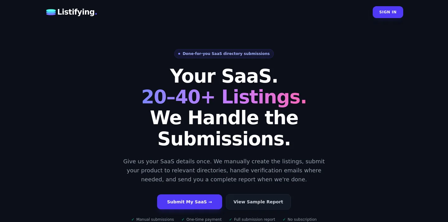 listifying.com — a measured funnel