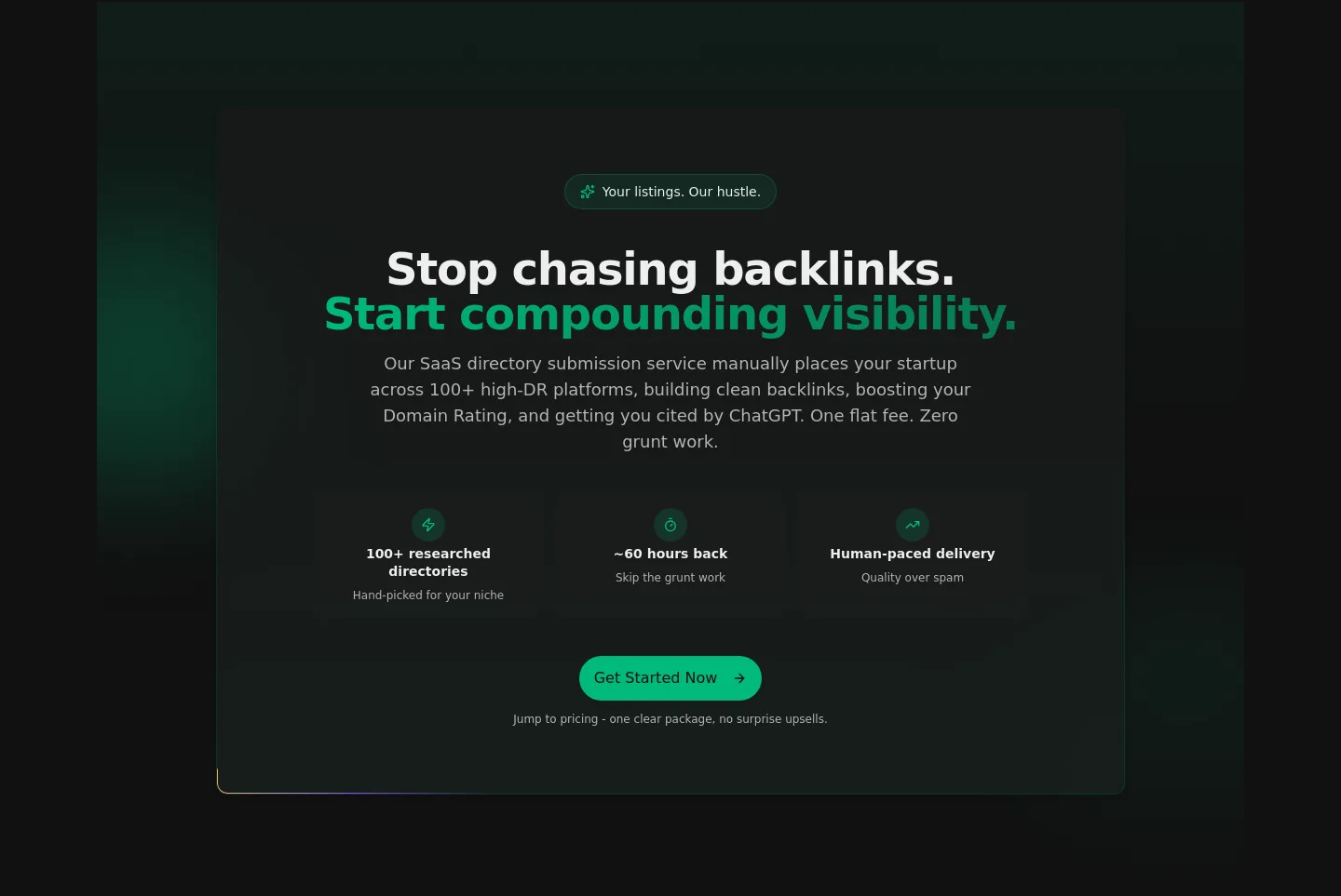 listmy.site — a real Features section