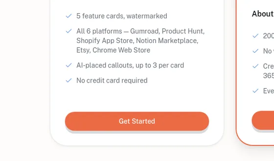 No credit card element from listpro.app