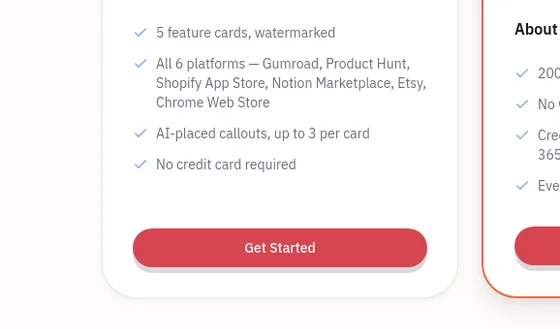 No credit card element from listpro.app