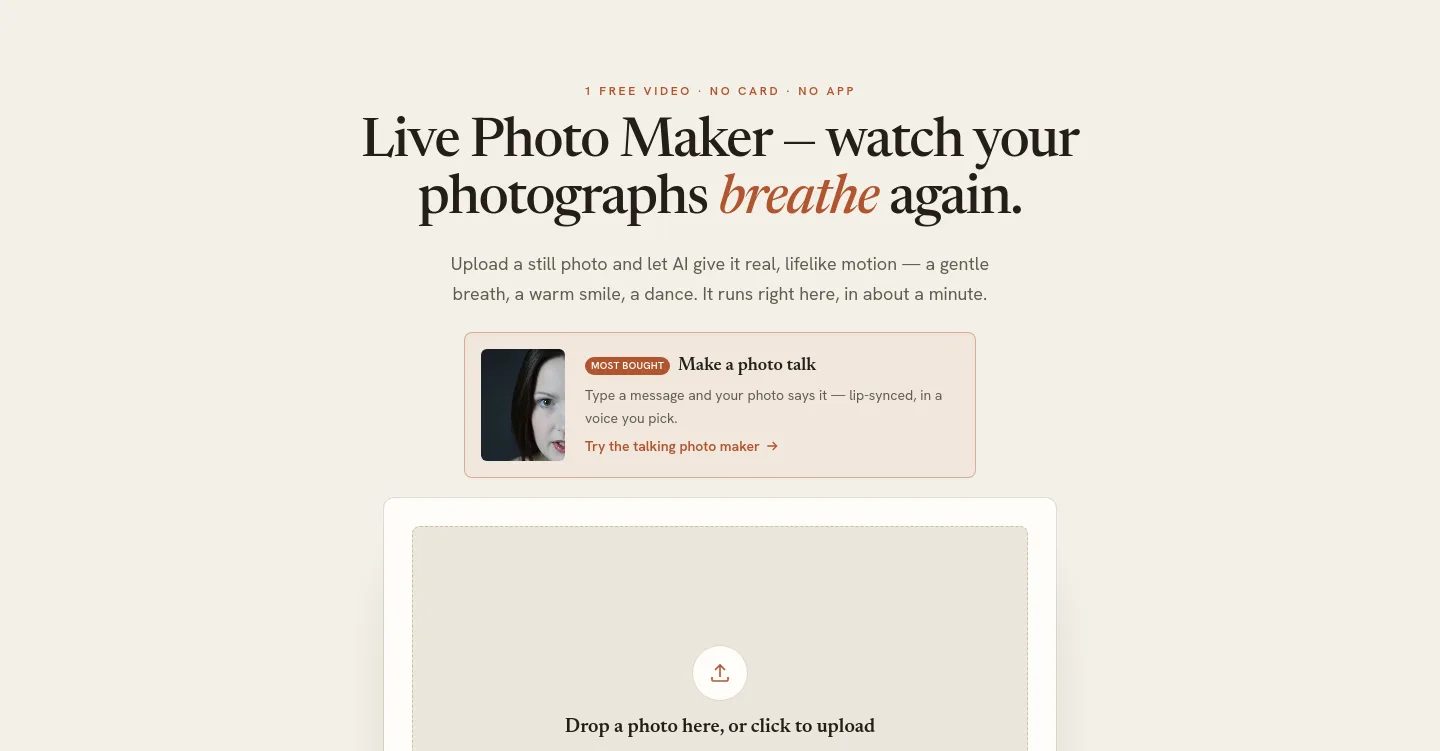 livephotonow.com — a real Hero section