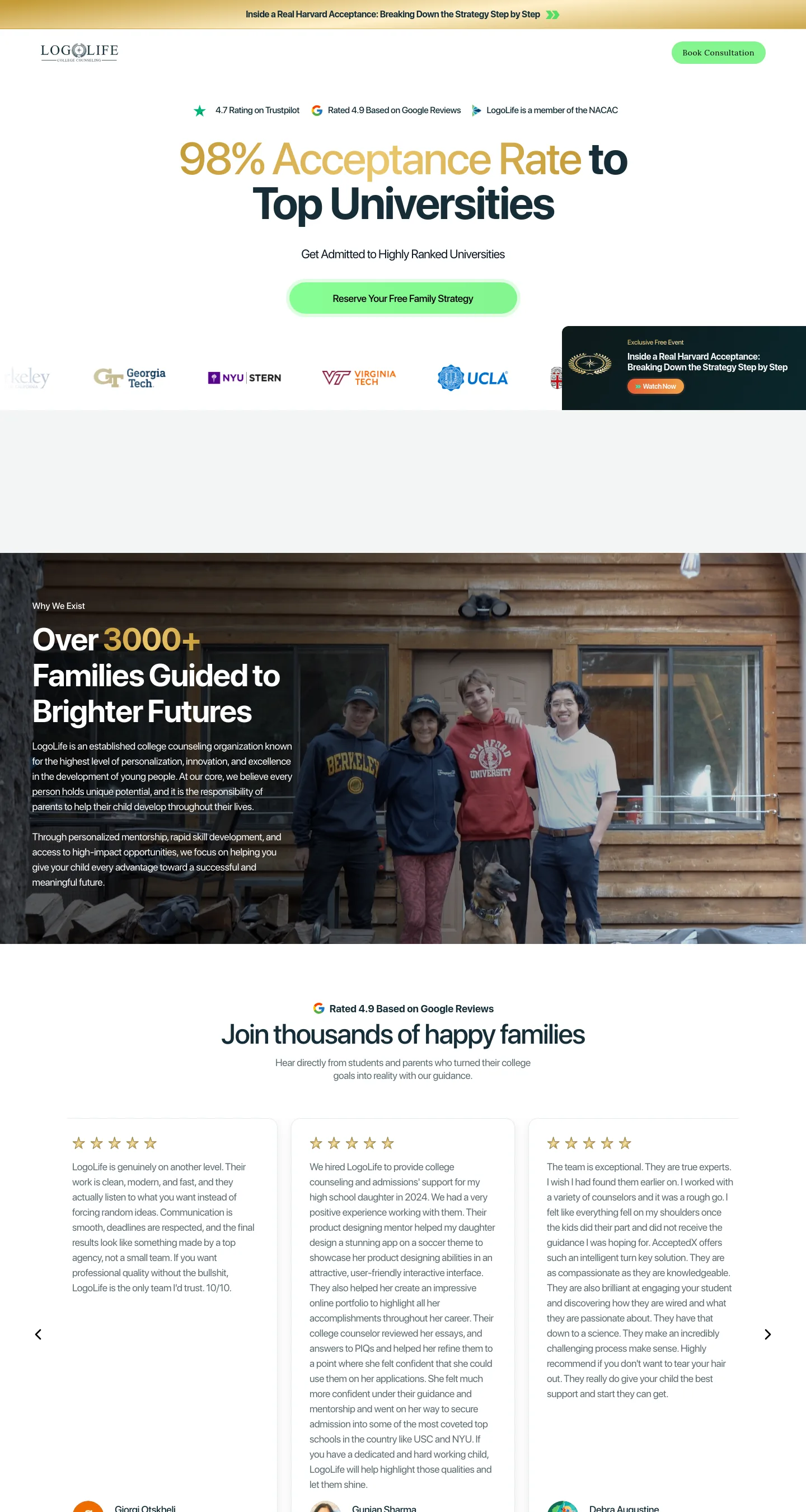 logolife.org — a measured funnel