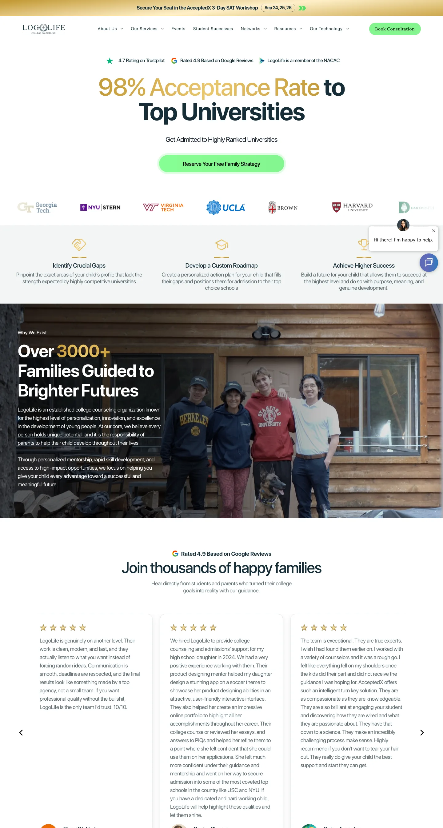 logolife.org — a measured funnel
