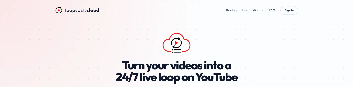loopcast.cloud — a measured funnel