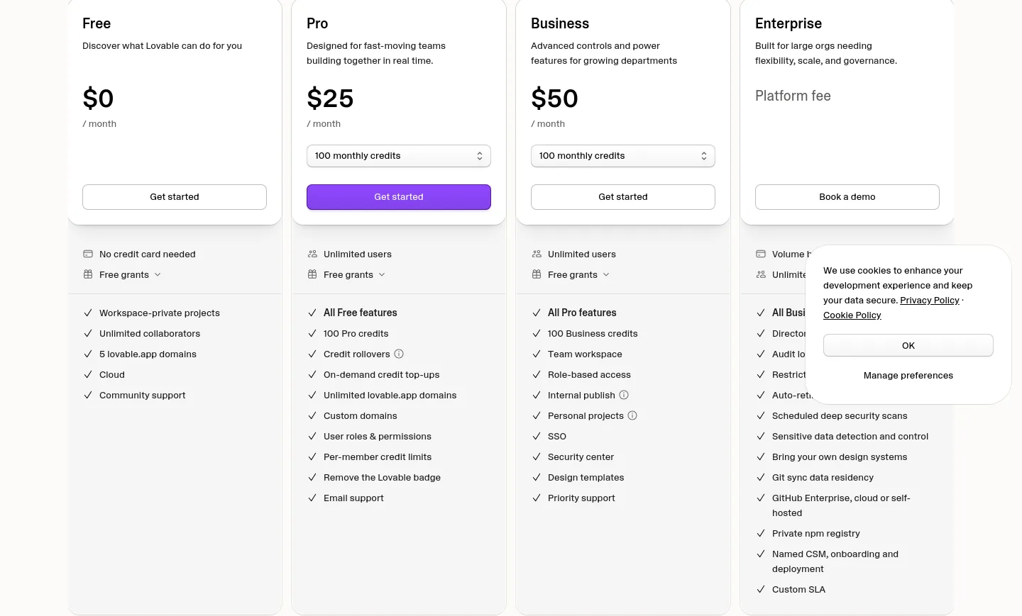 lovable.dev — Hero