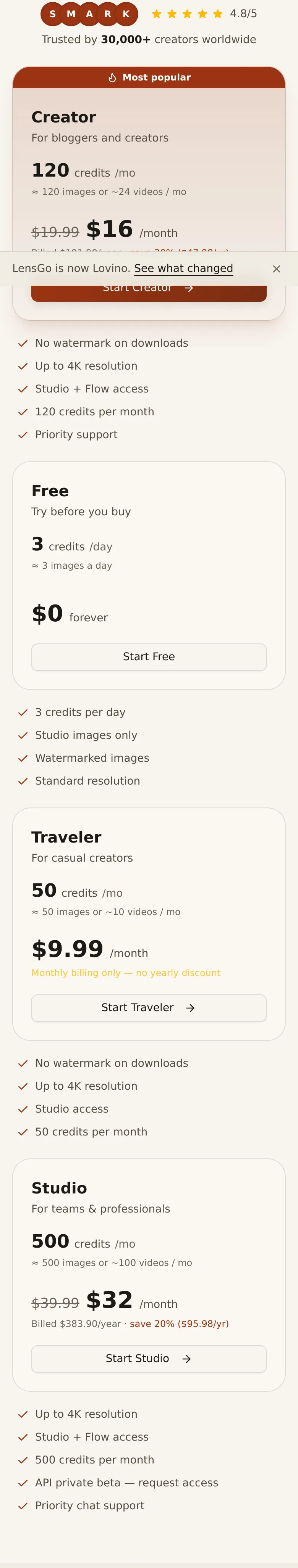 lovino.ai — a real Logo Wall section