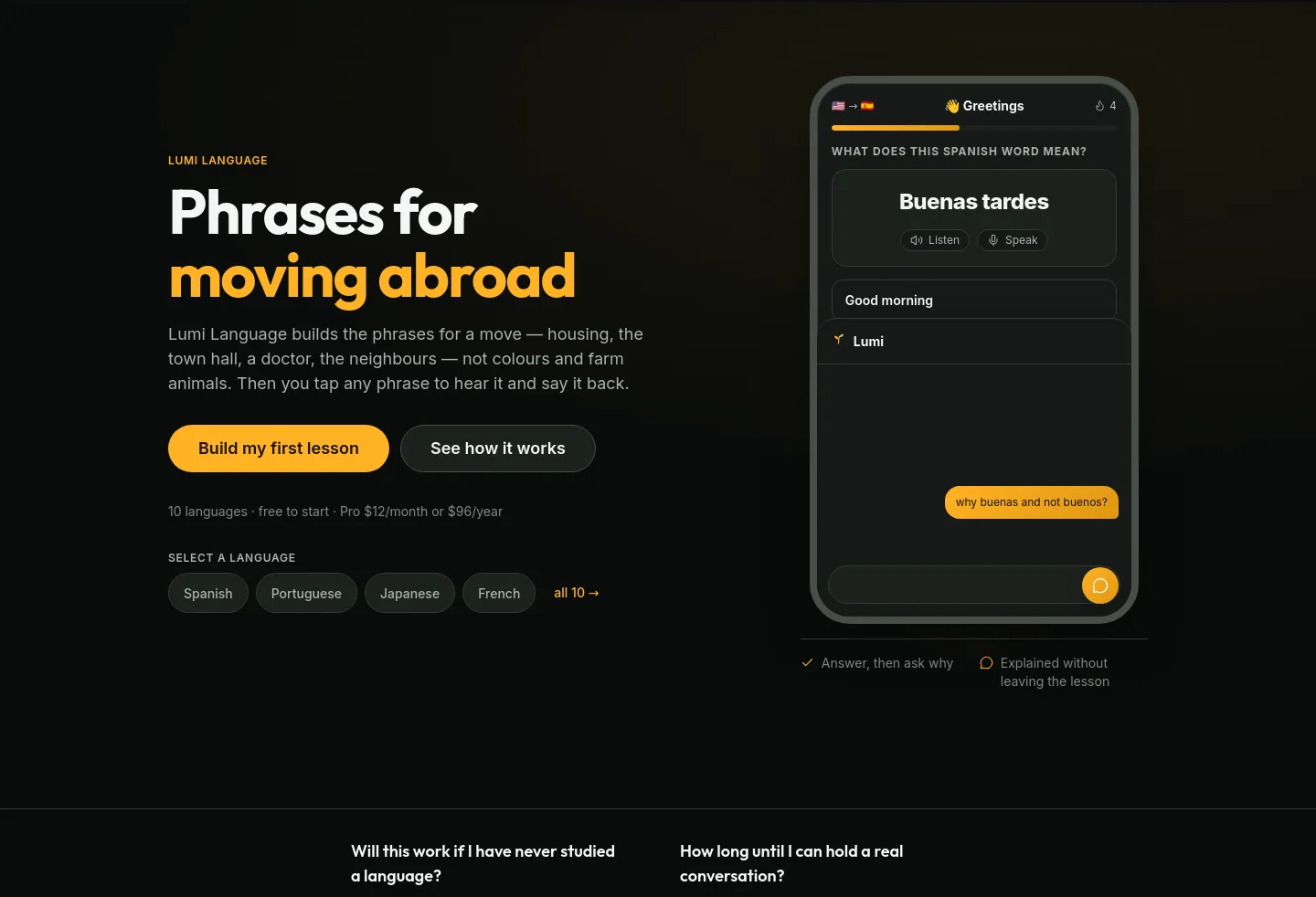 lumilanguage.com — Hero