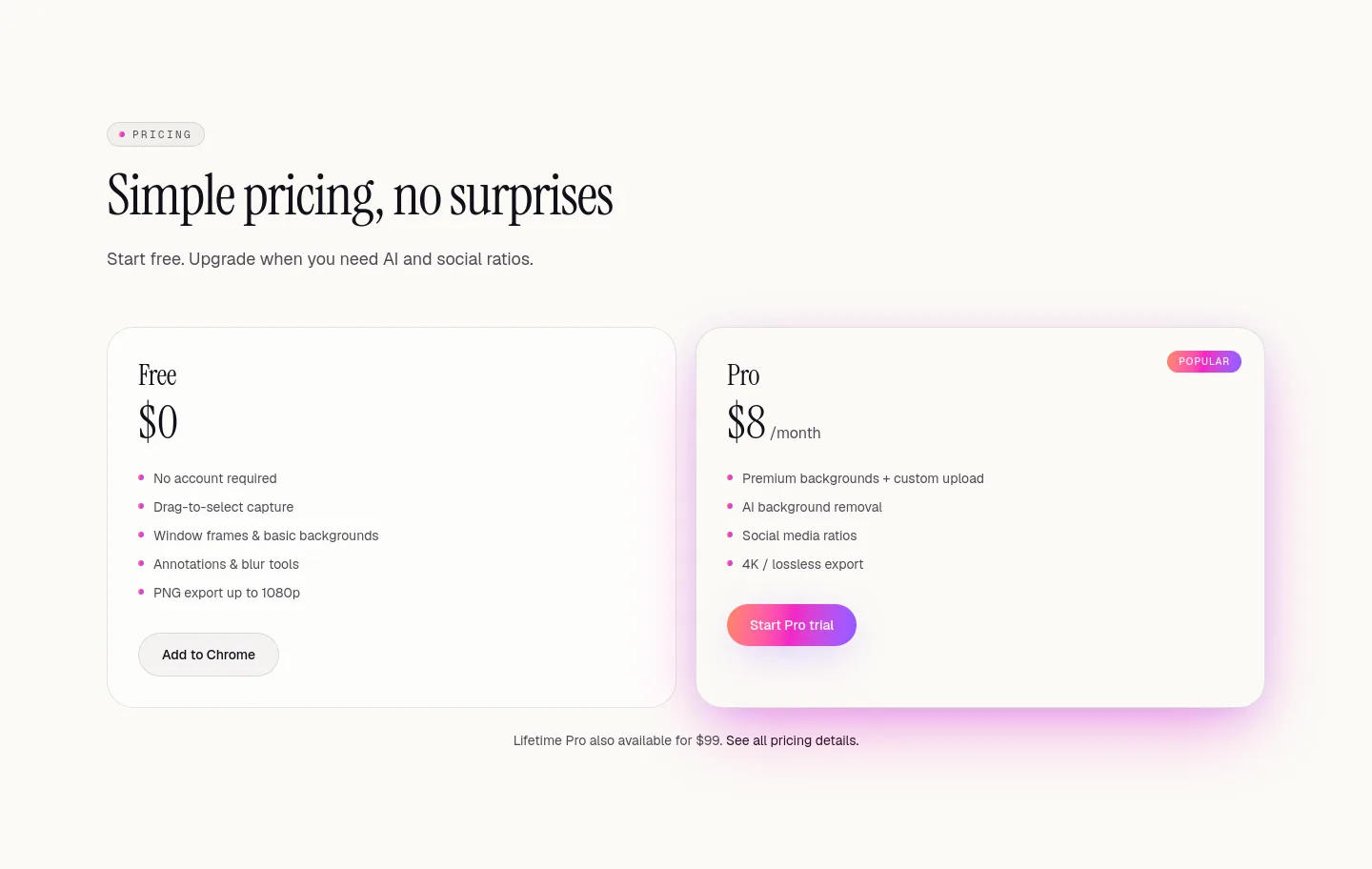 lustly.pics — Pricing