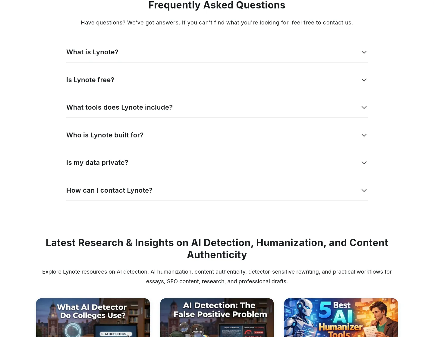 lynote.ai — FAQ