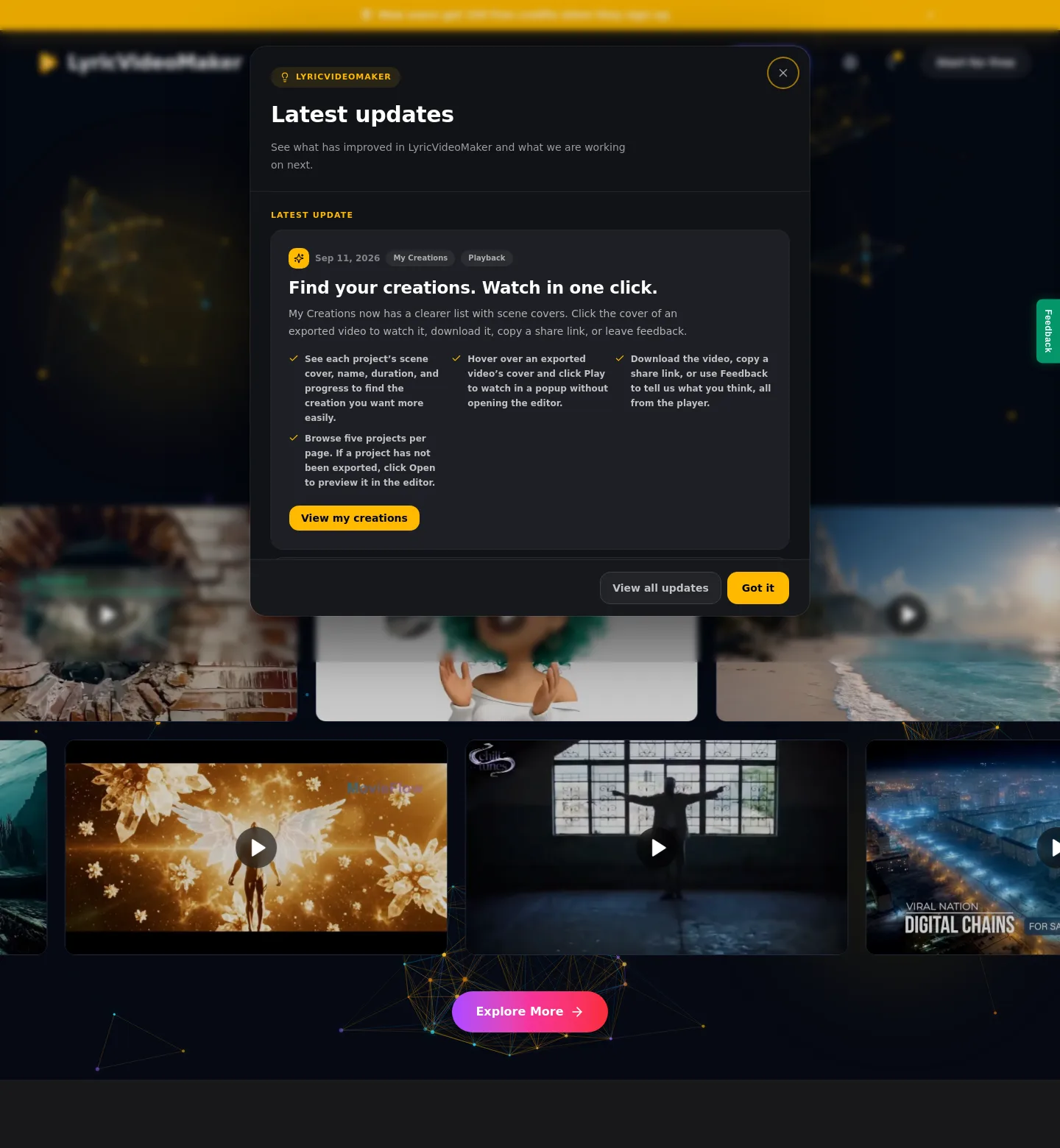lyricvideomaker.app — a measured funnel