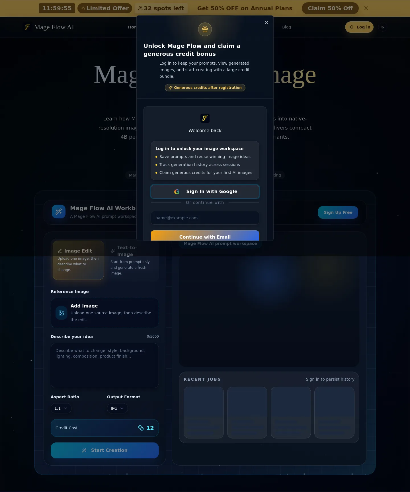 mageflow.org Hero section