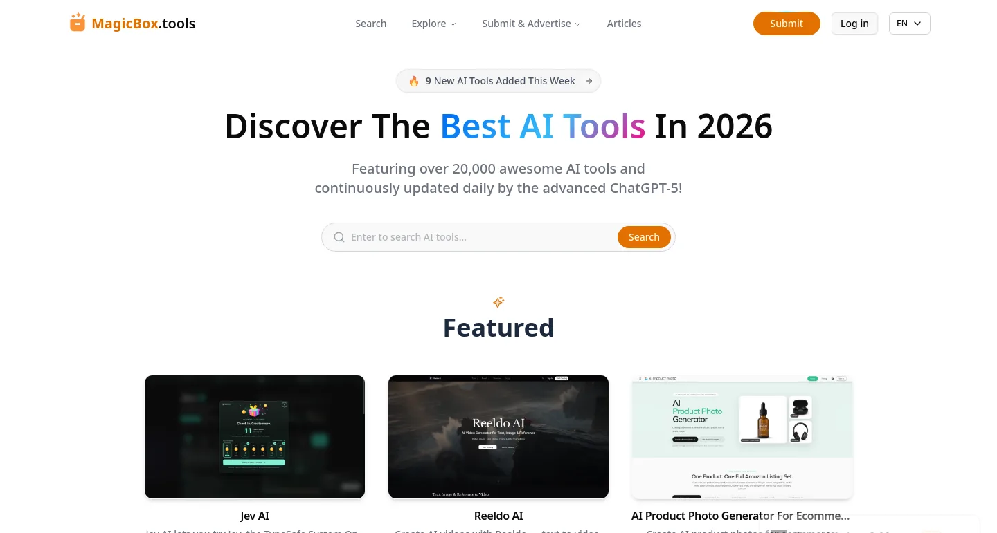 magicbox.tools — a measured funnel