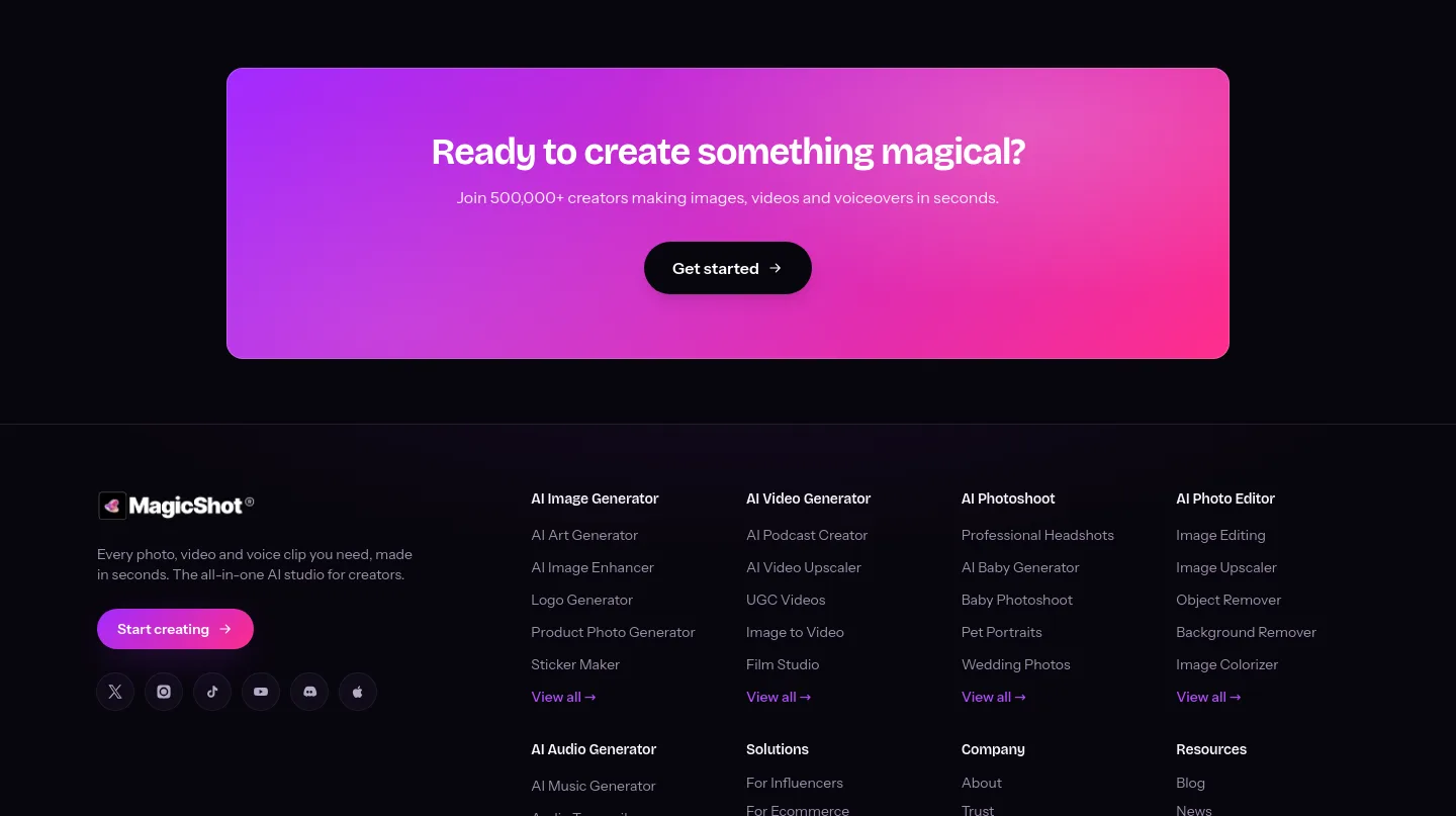 magicshot.ai — CTA