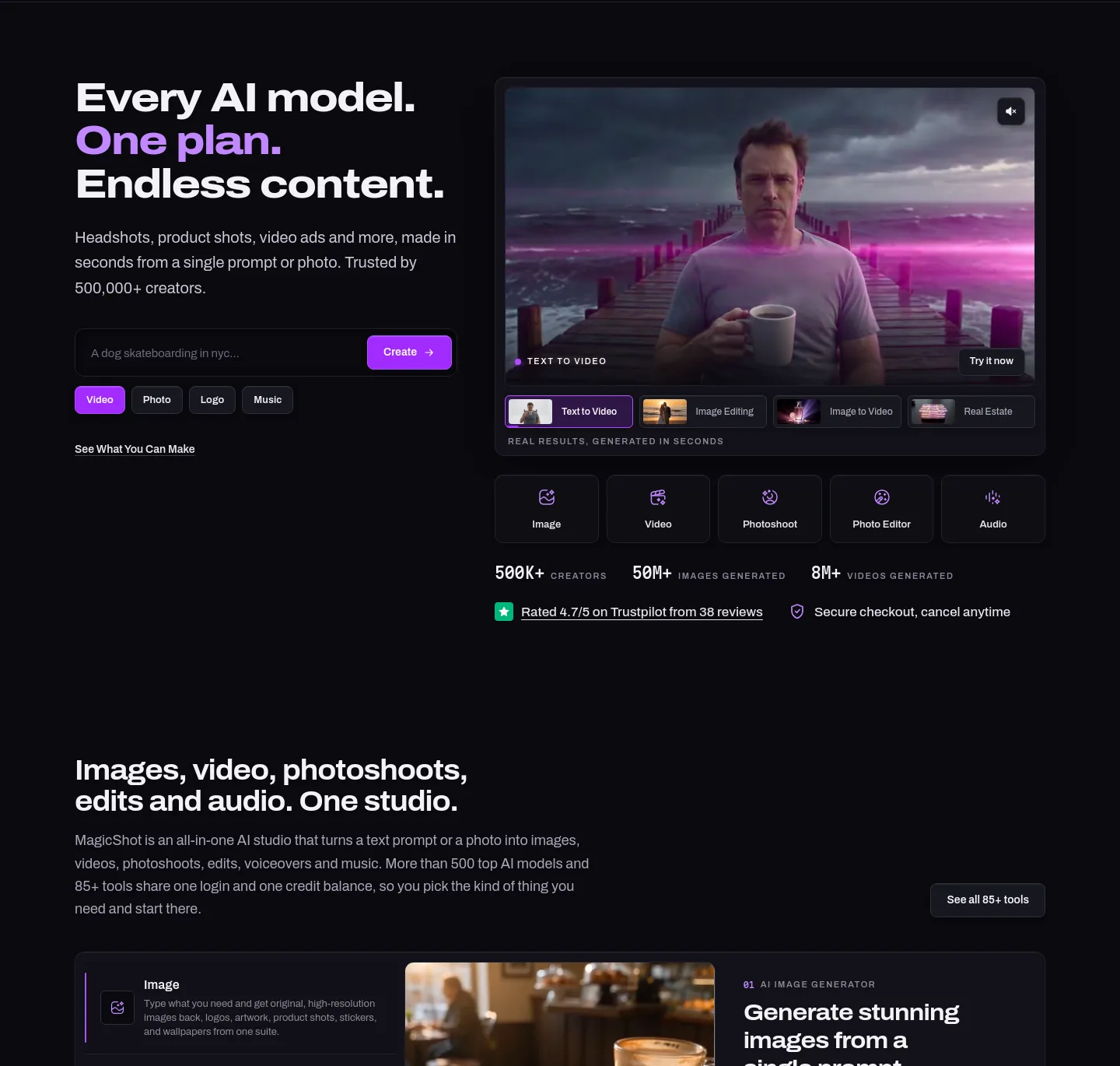 magicshot.ai — Hero