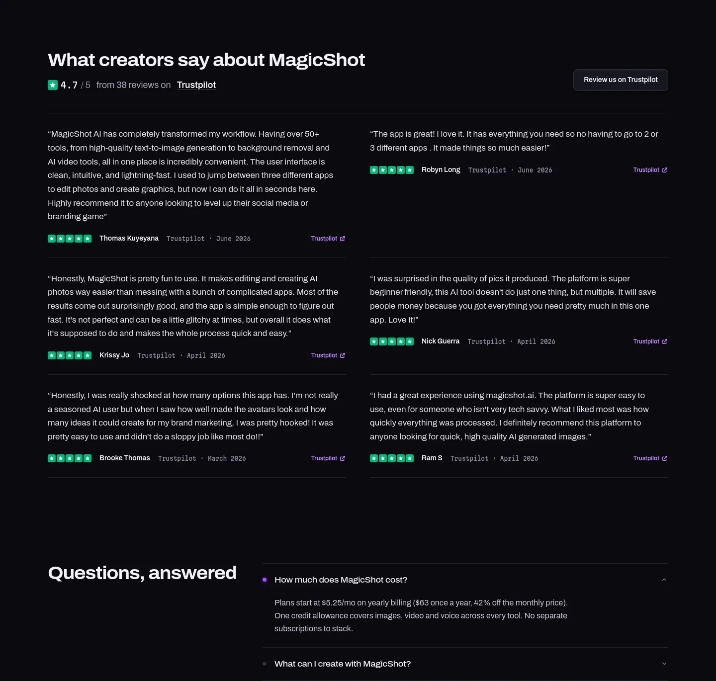 magicshot.ai — Reviews