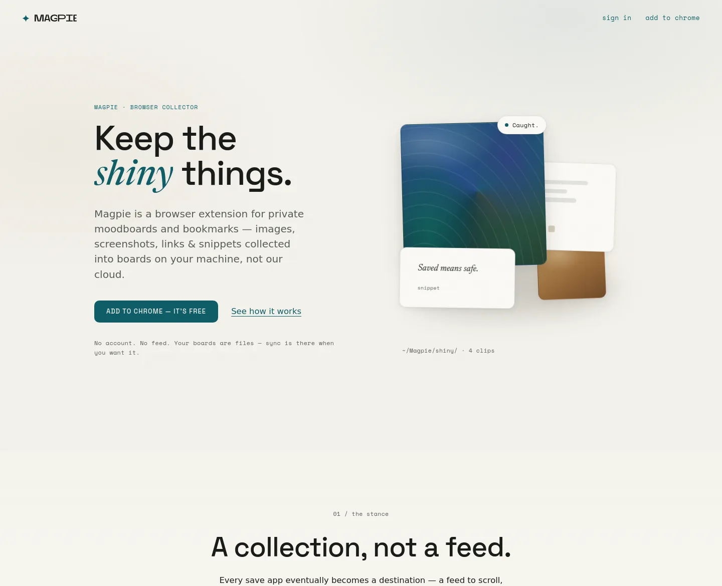 magpie.ee — a measured funnel