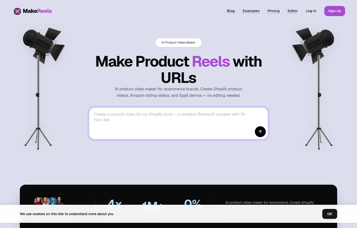 makereels.in — a measured funnel