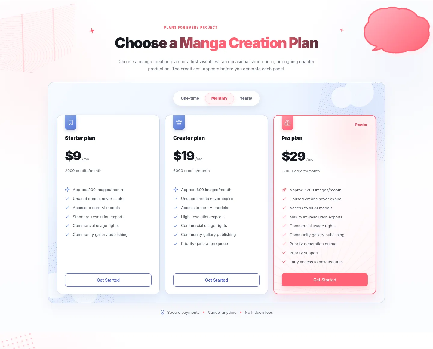 mangaai.me — Pricing