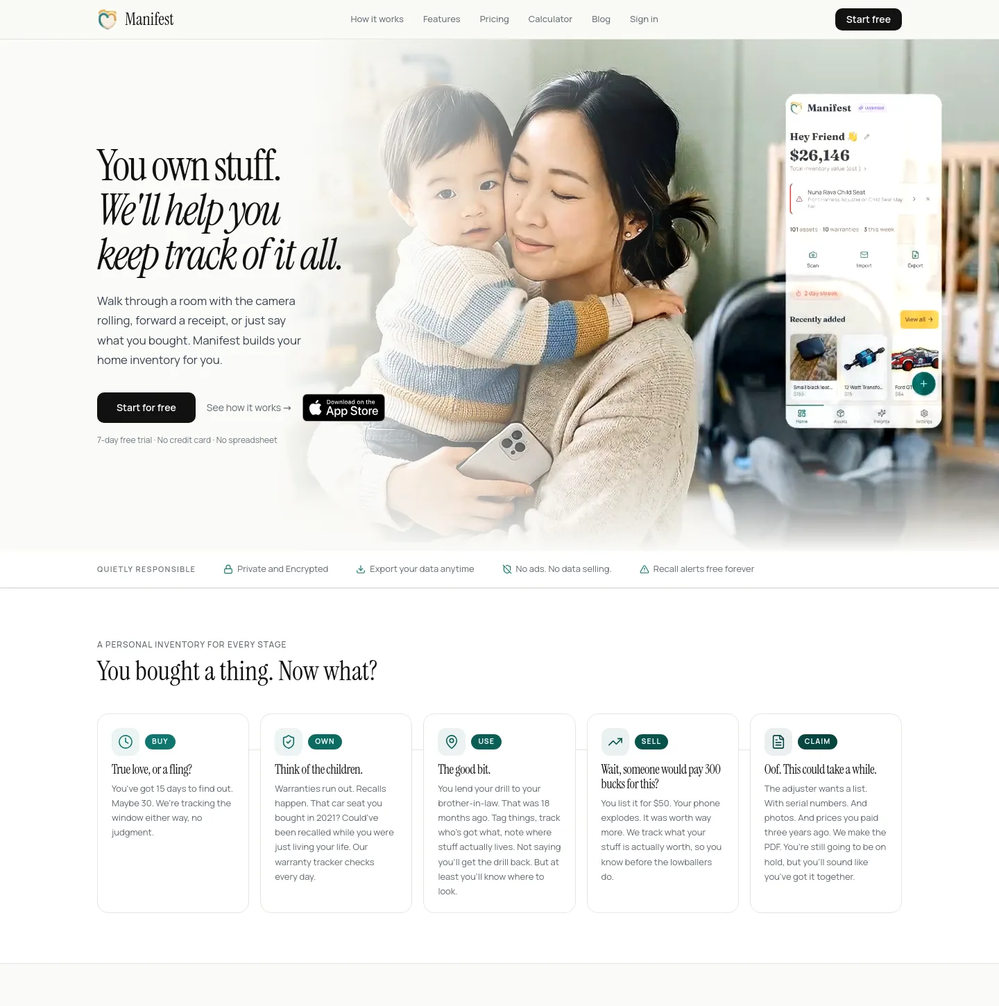 manifestme.me — a measured funnel
