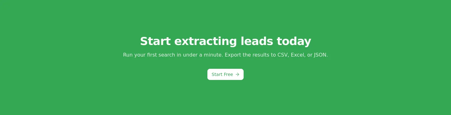 mapleads.ai — a real CTA section