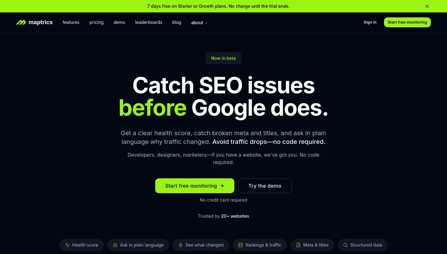 maptrics.io — The Trust Wall
