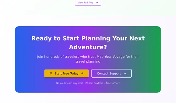 No credit card element from mapyourvoyage.com