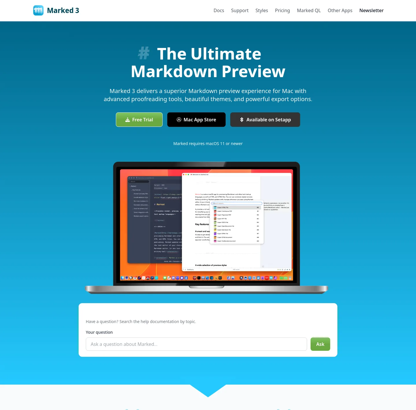markedapp.com — a measured funnel