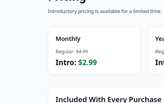 Price anchor element from markedapp.com