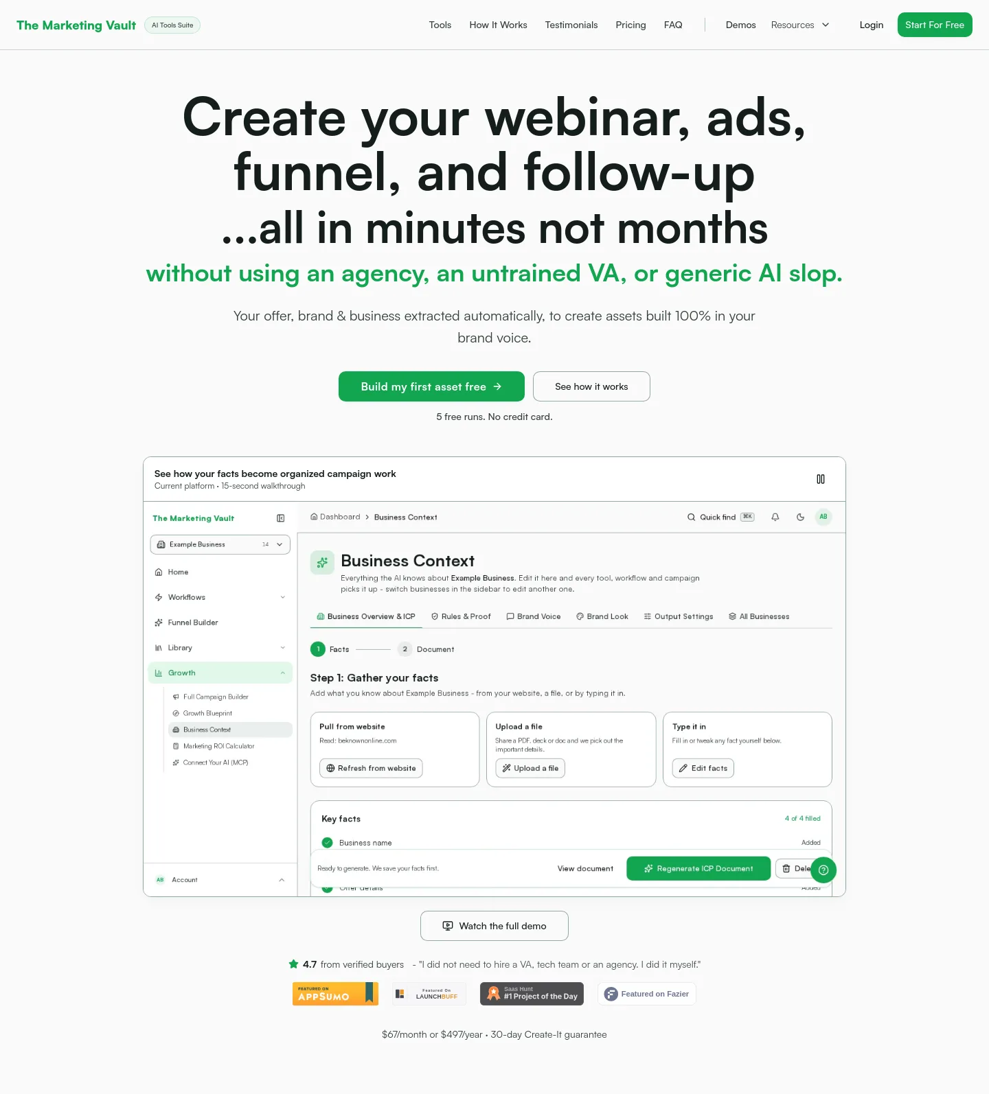 marketerprompts.com — a measured funnel