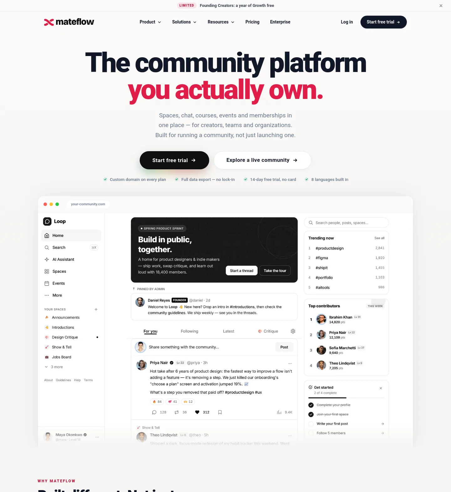 mateflow.com — a measured funnel