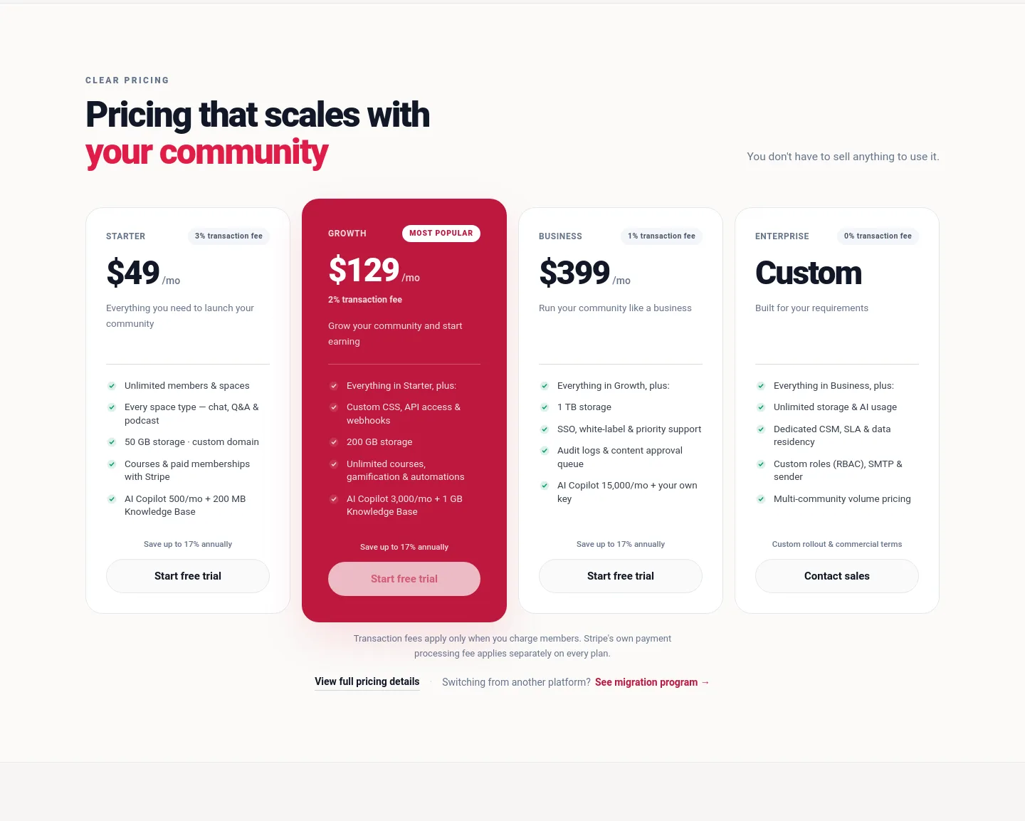 mateflow.com — a real Pricing section