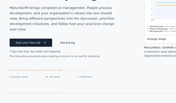 No credit card element from maturityhr.com