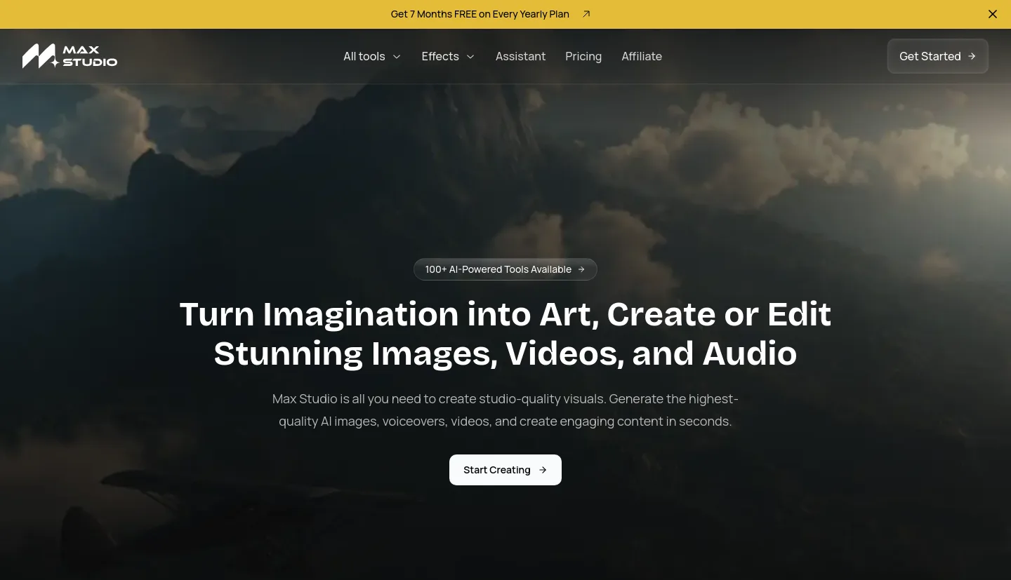maxstudio.ai — a measured funnel