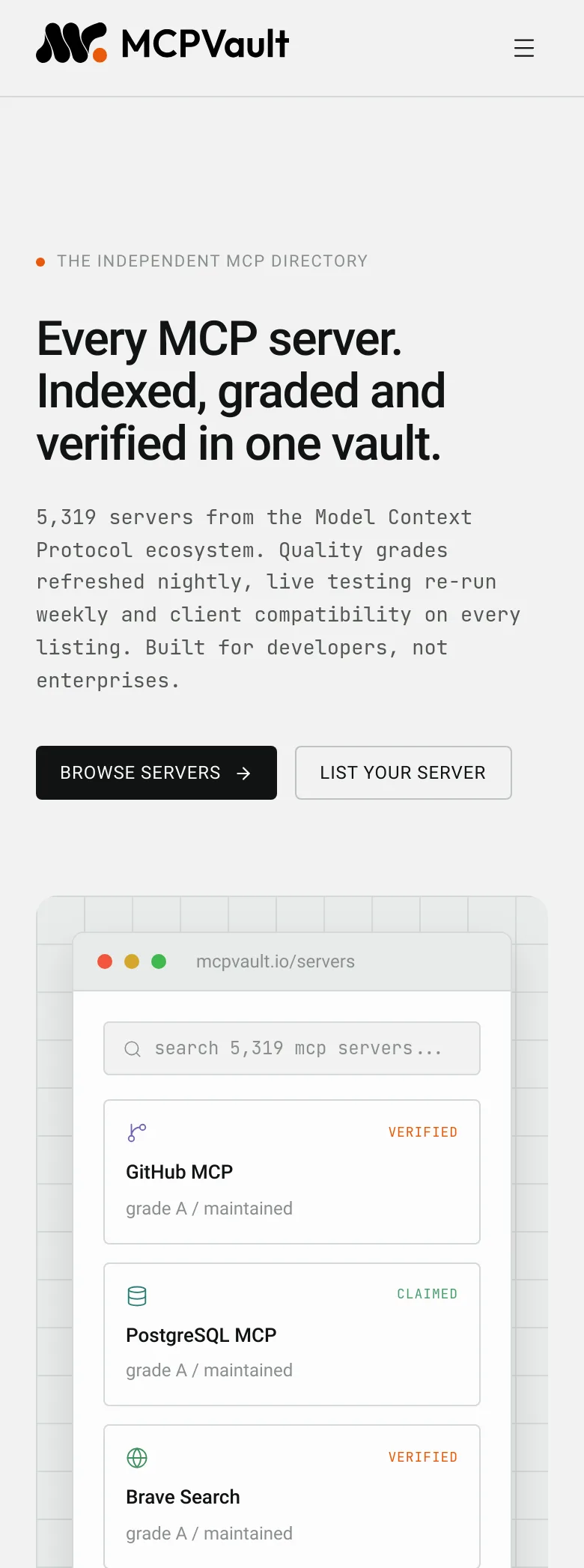 mcpvault.io — a measured funnel