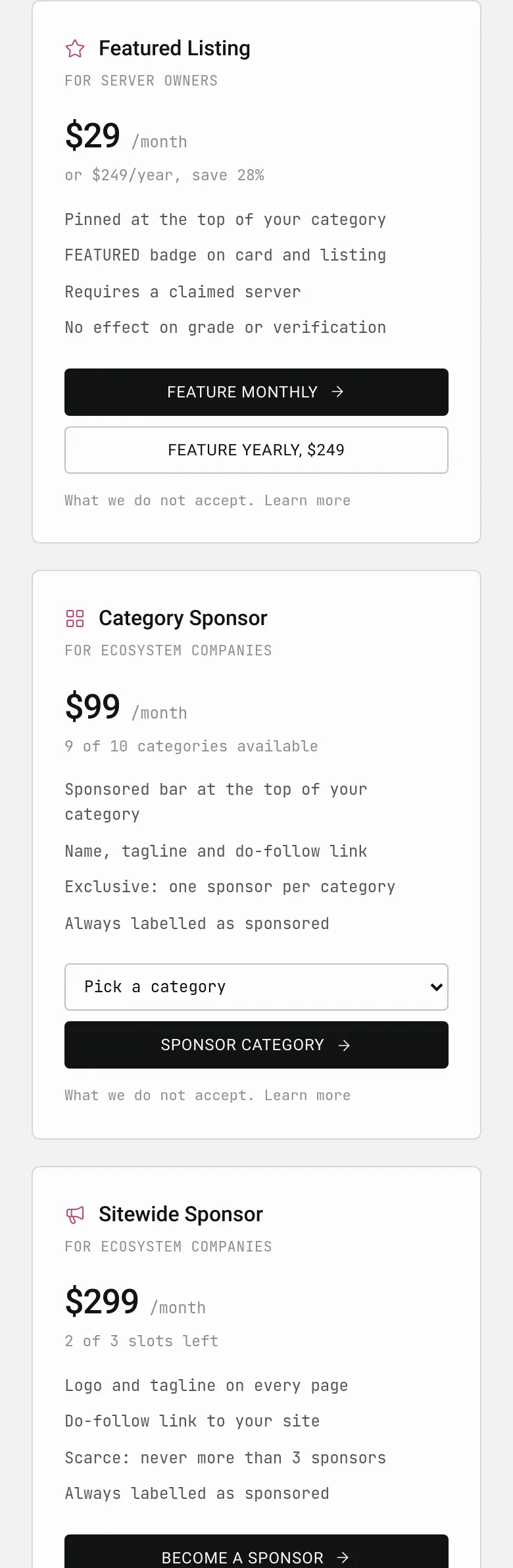 mcpvault.io — Pricing