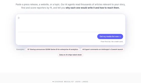 No credit card element from medialyst.ai