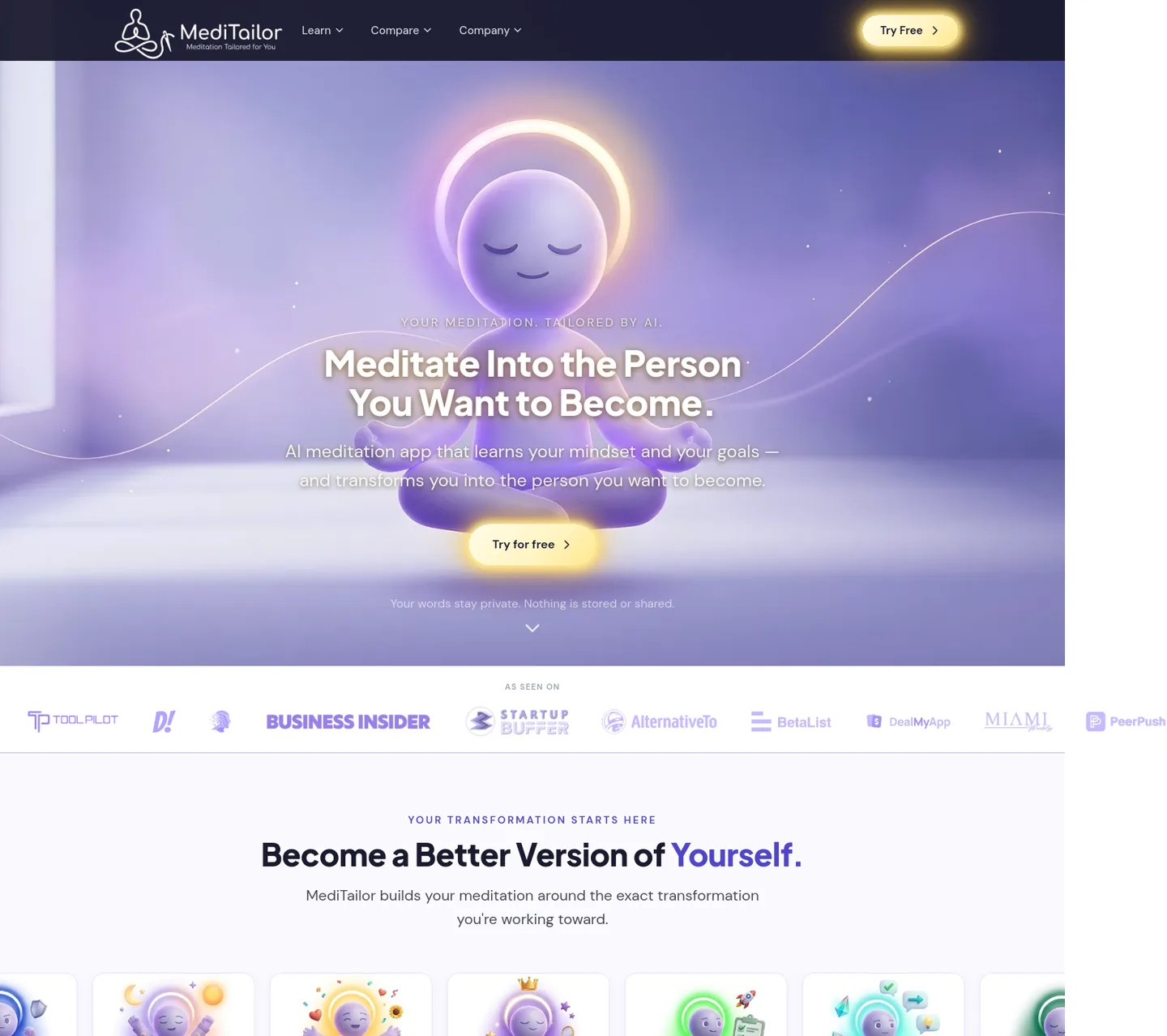 meditailor.app — Hero