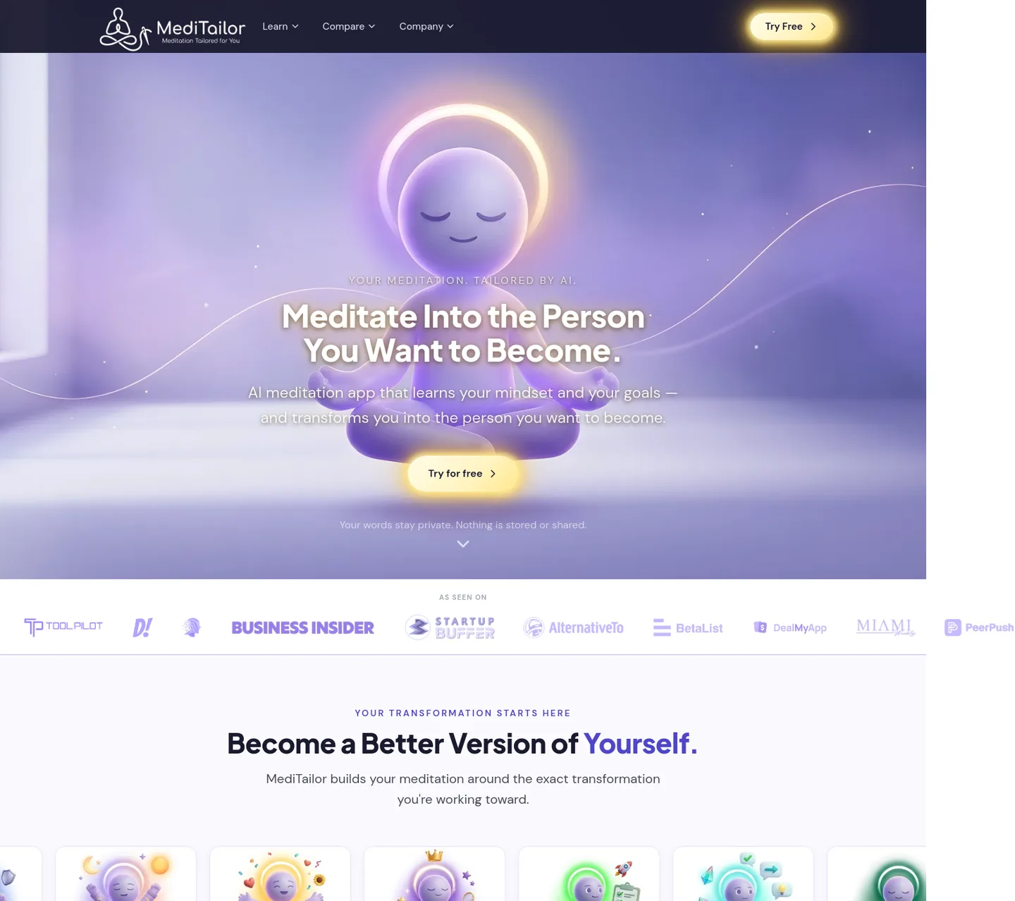 meditailor.app — Hero
