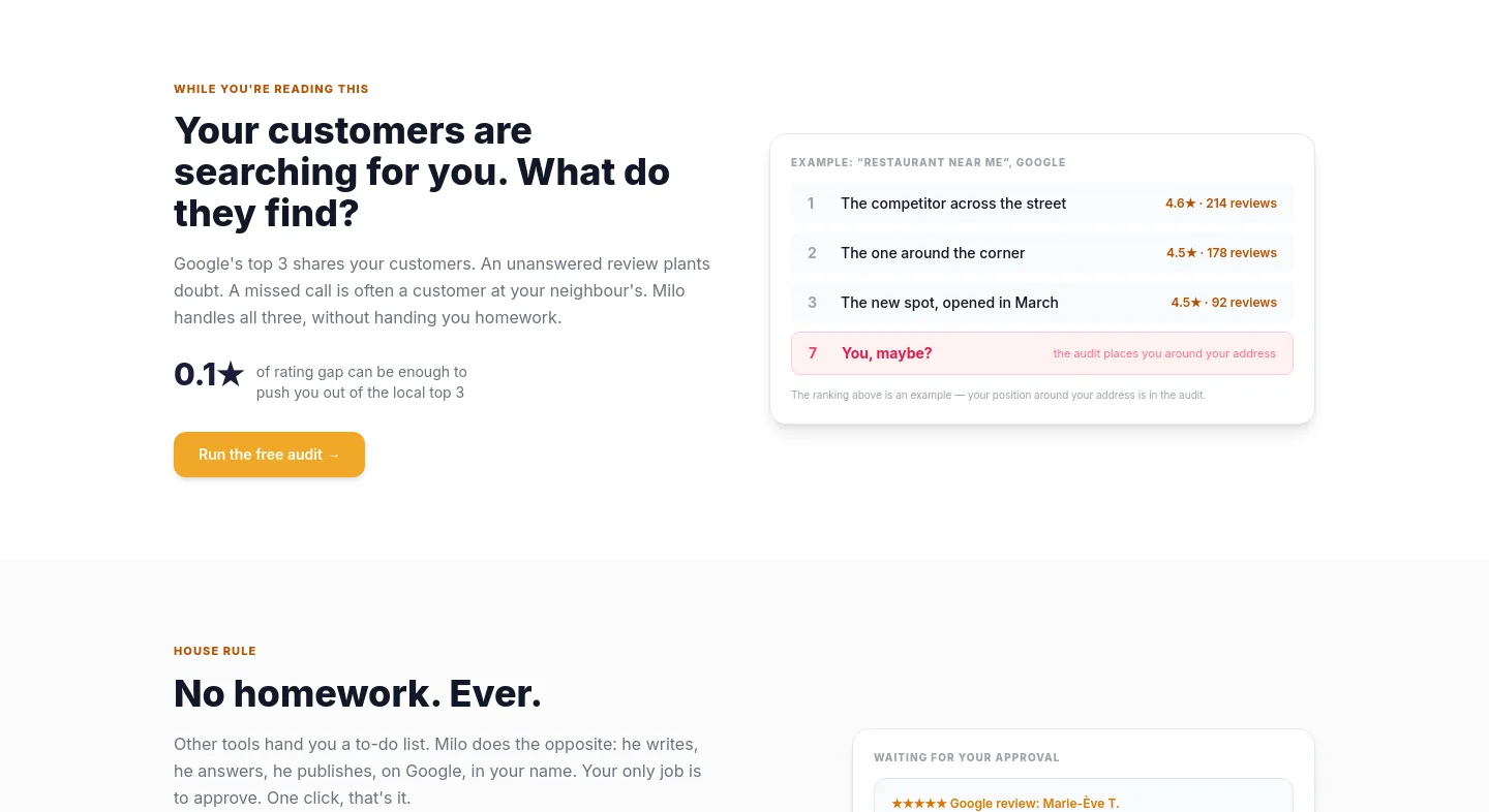 meerkly.ca — a real Reviews section